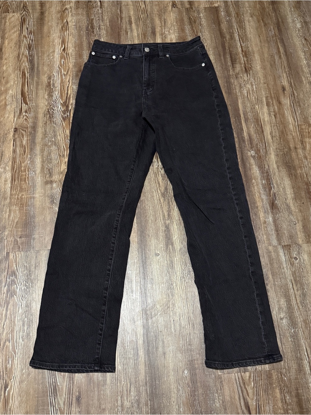 Madewell Curvy 90s Straight Jeans Women's 28 Classic Fit in Black Rinse Wash